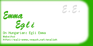 emma egli business card